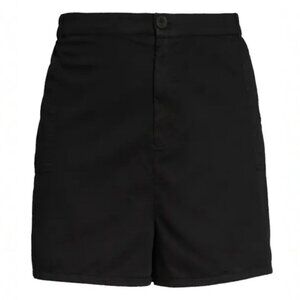 NEW Nordstrom Black Cotton Twill Utility Short 2021 BP Size 2X High Rise Minimal